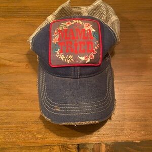 Blue 'Mama Tried' Trucker Hat